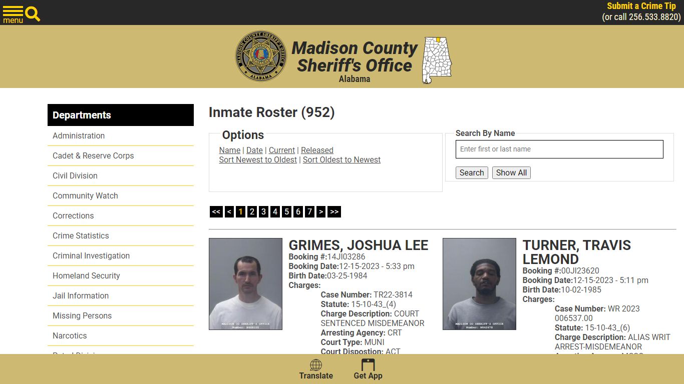 Inmate Roster - Madison County Sheriff's Office